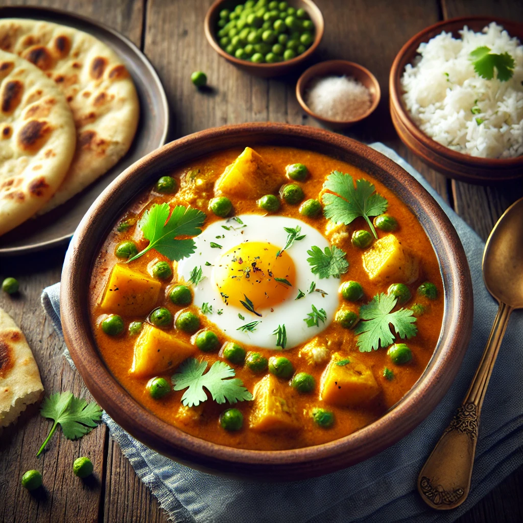Egg Curry with Peas and Potatoes